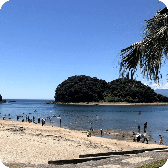 松海水浴場（7月中旬〜8月下旬）